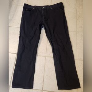 Mens LEE Jeans Black Straight Leg Size 42X30 #JJ992